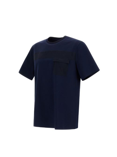 T-SHIRT CON LOGO GOFFRATO HERNO | JG000233U.520039200 Blu